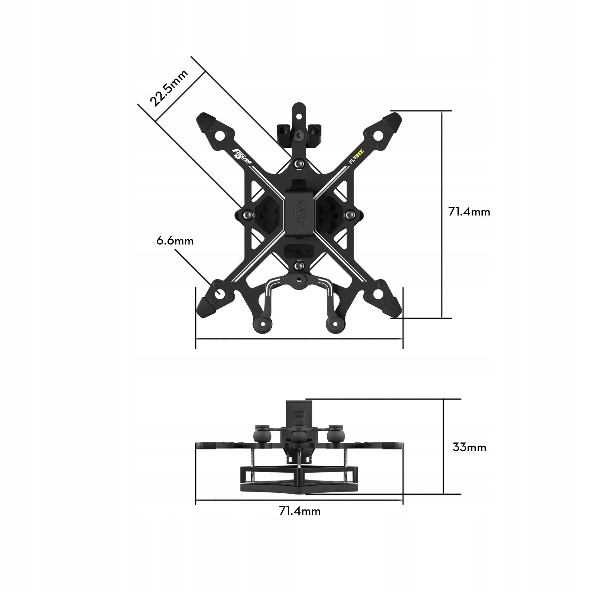 FLywoo Flybee 16 Frame - Mounting Kit for DJI O3 Lite / O4 Manufacturer code FW19004083