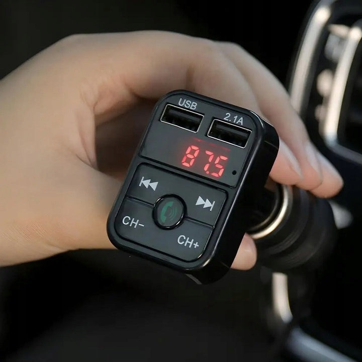 FM BLUETOOTH TRANSMITTER CHARGER MP3 2xUSB LCD MULTIFUNCTION MICROPHONE Manufacturer code BEZPRZEWODOWY CARPLAY NADAJNIK AUDIO AUTO 3.0
