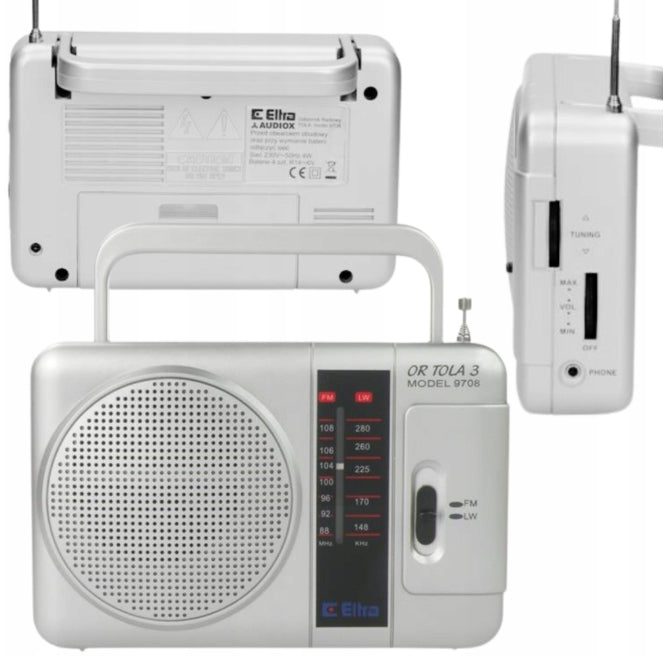 FM/LW network-battery radio ELTRA TOLA handle portable antenna for kitchen