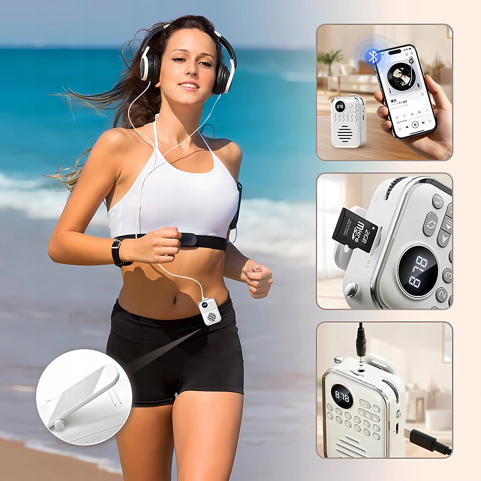 FM Radio Portable Bluetooth 5.0 MP3 USB-C Pocket Speaker 5W microSD Manufacturer code 743137413069