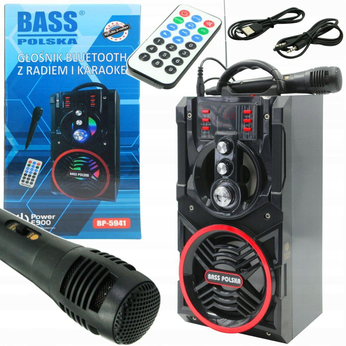 FM USB Karaoke speaker Bluetooth 90W + remote
