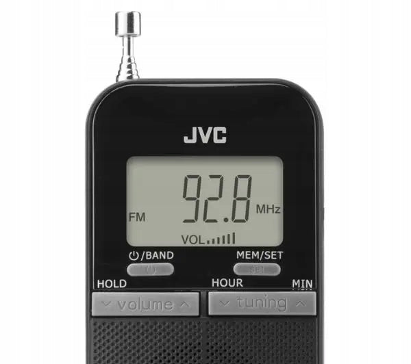 FM radio portable pocket analog battery operated JVC RA-E411B Black Brand JVC