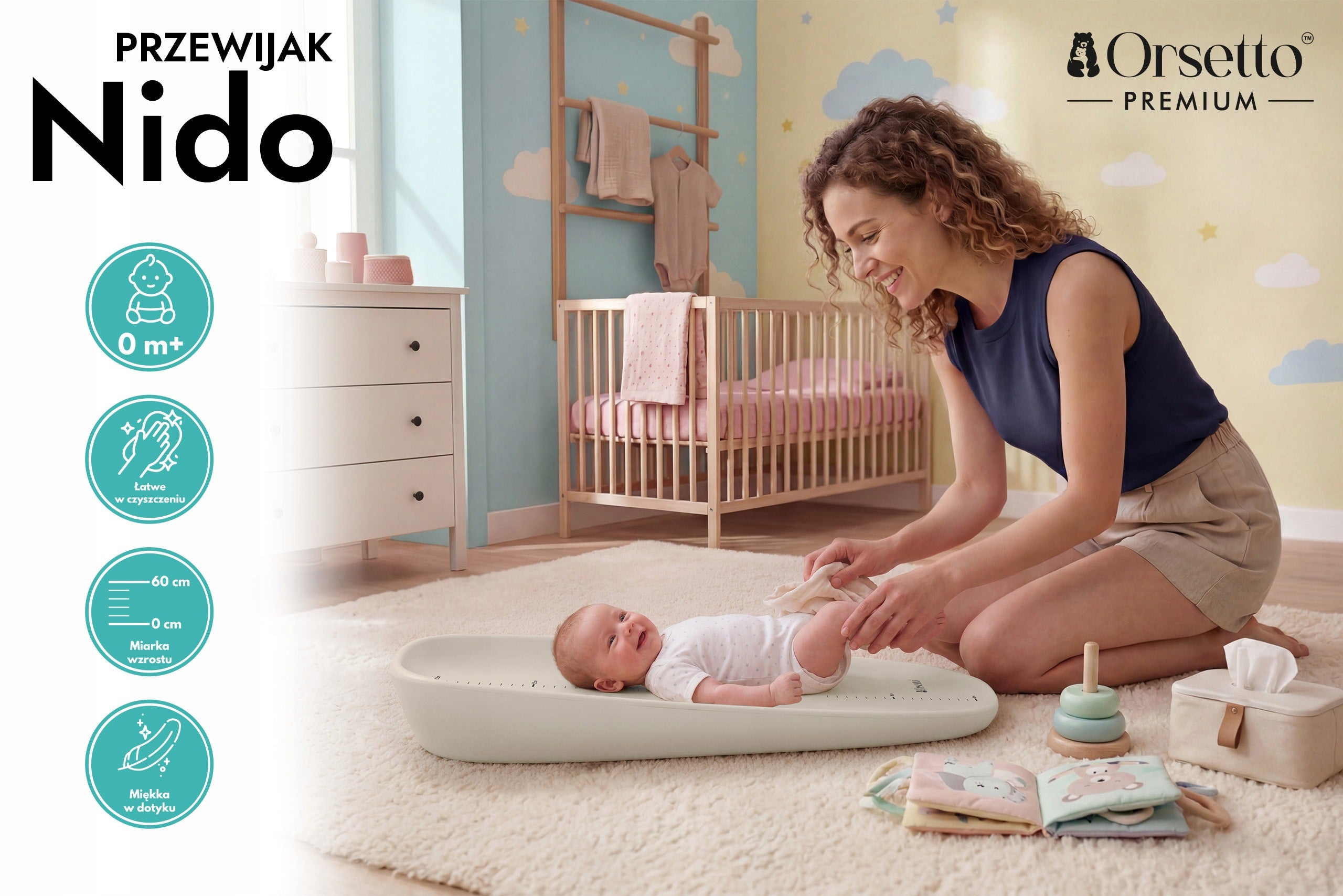 FOAM CHANGING TABLE SOFT WATERPROOF CHANGING MAT FOR CHEST OF DRAWERS BEIGE Manufacturer code 5905226126914