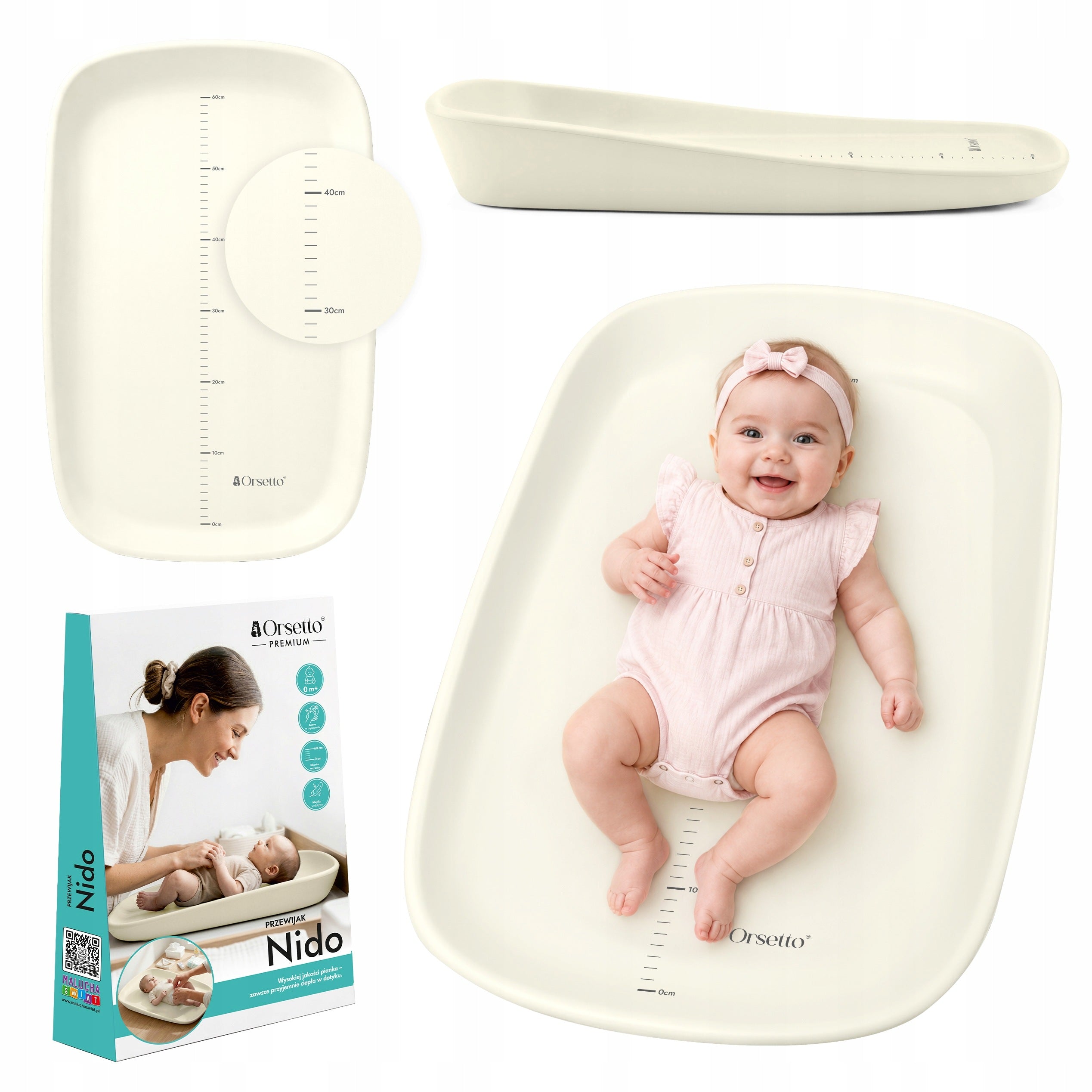 FOAM CHANGING TABLE SOFT WATERPROOF CHANGING MAT NIDO VANILLA