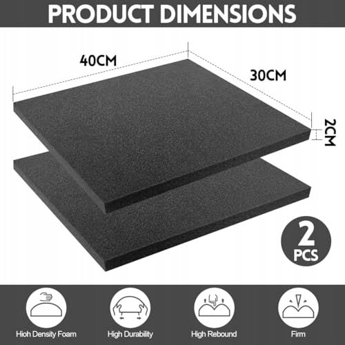 FOAM INSERTS FOR CAMERA DRONE TOOL CASES 2 PCS 40X30CM Manufacturer code Bez marki
