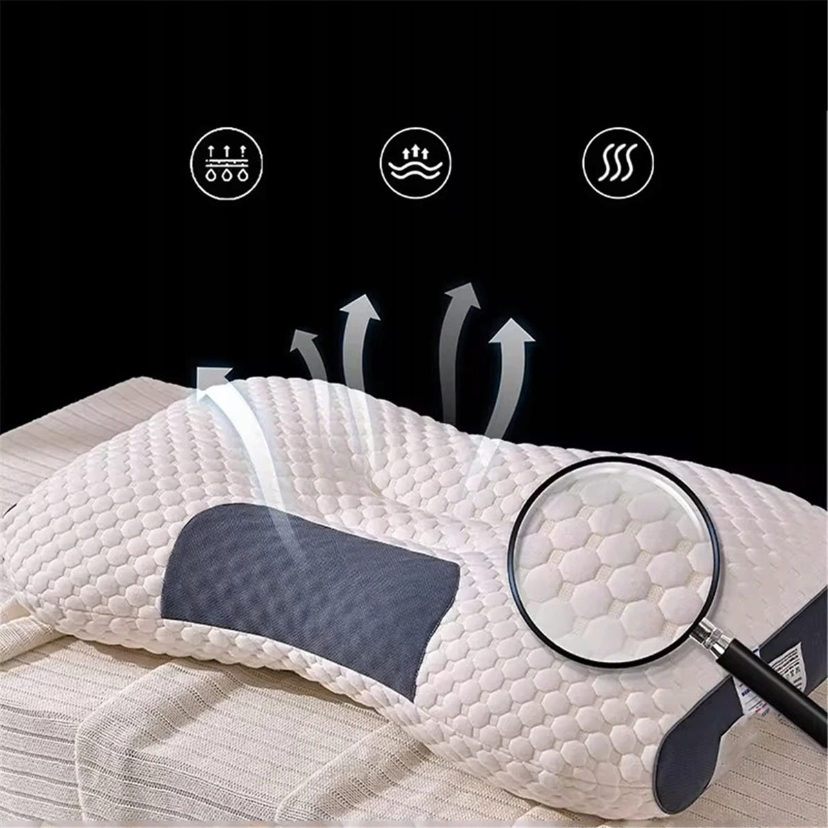 FOAM ORTHOPEDIC MEMORY PILLOW, ERGONOMIC NECK PILLOW Medical device type accessories for a medical device or a product without an intended medical purpose