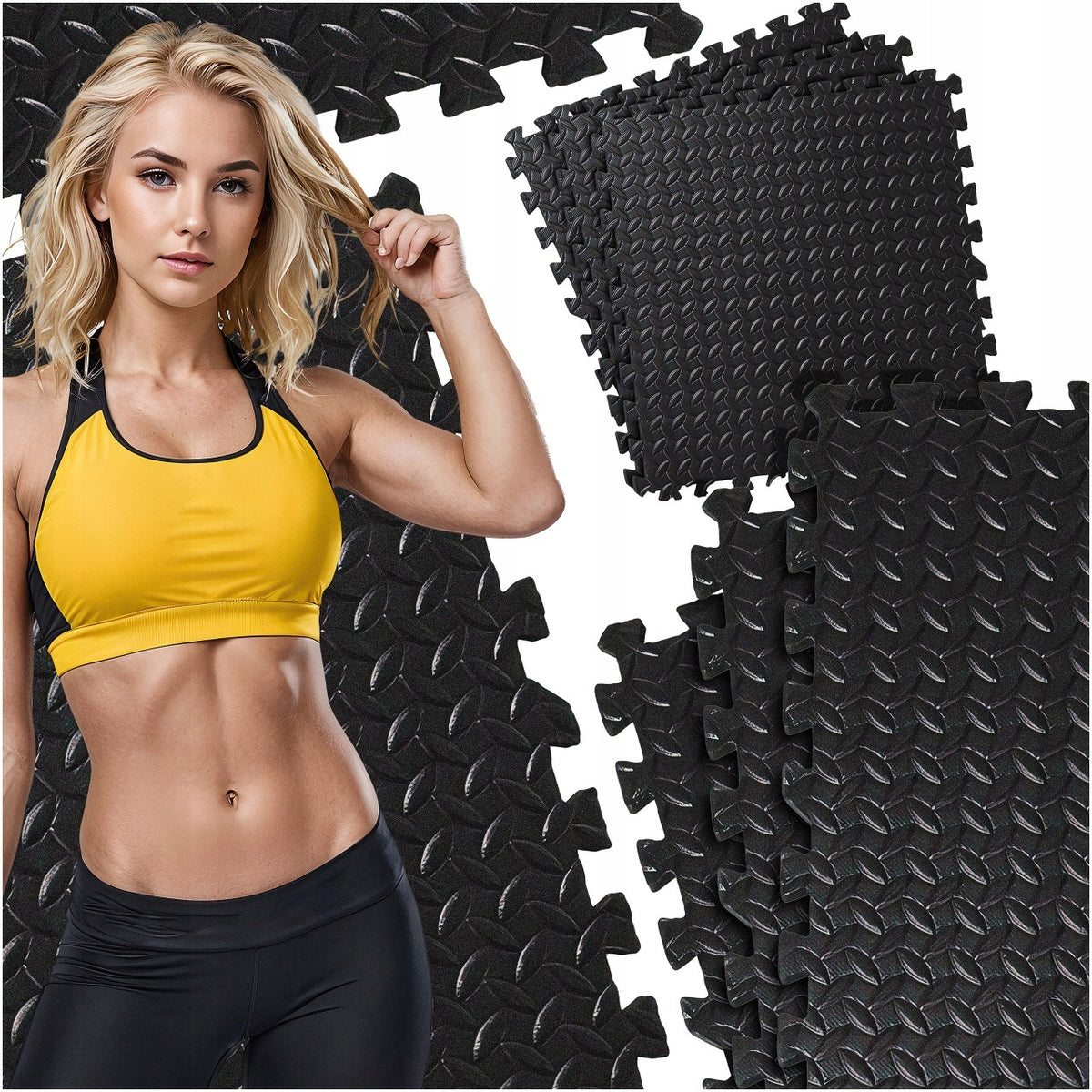 FOAM PUZZLE MAT FOR EQUIPMENT GYM POOL THICK FOR EXERCISE 6 EL.