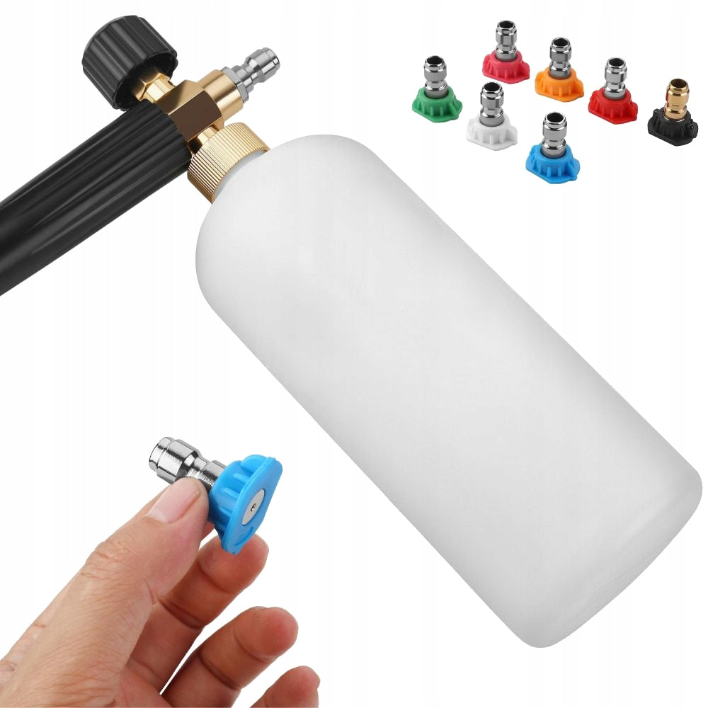 FOAMER FOR PRESSURE WASHER BRASS GUN 1L + 7 NOZZLES SET