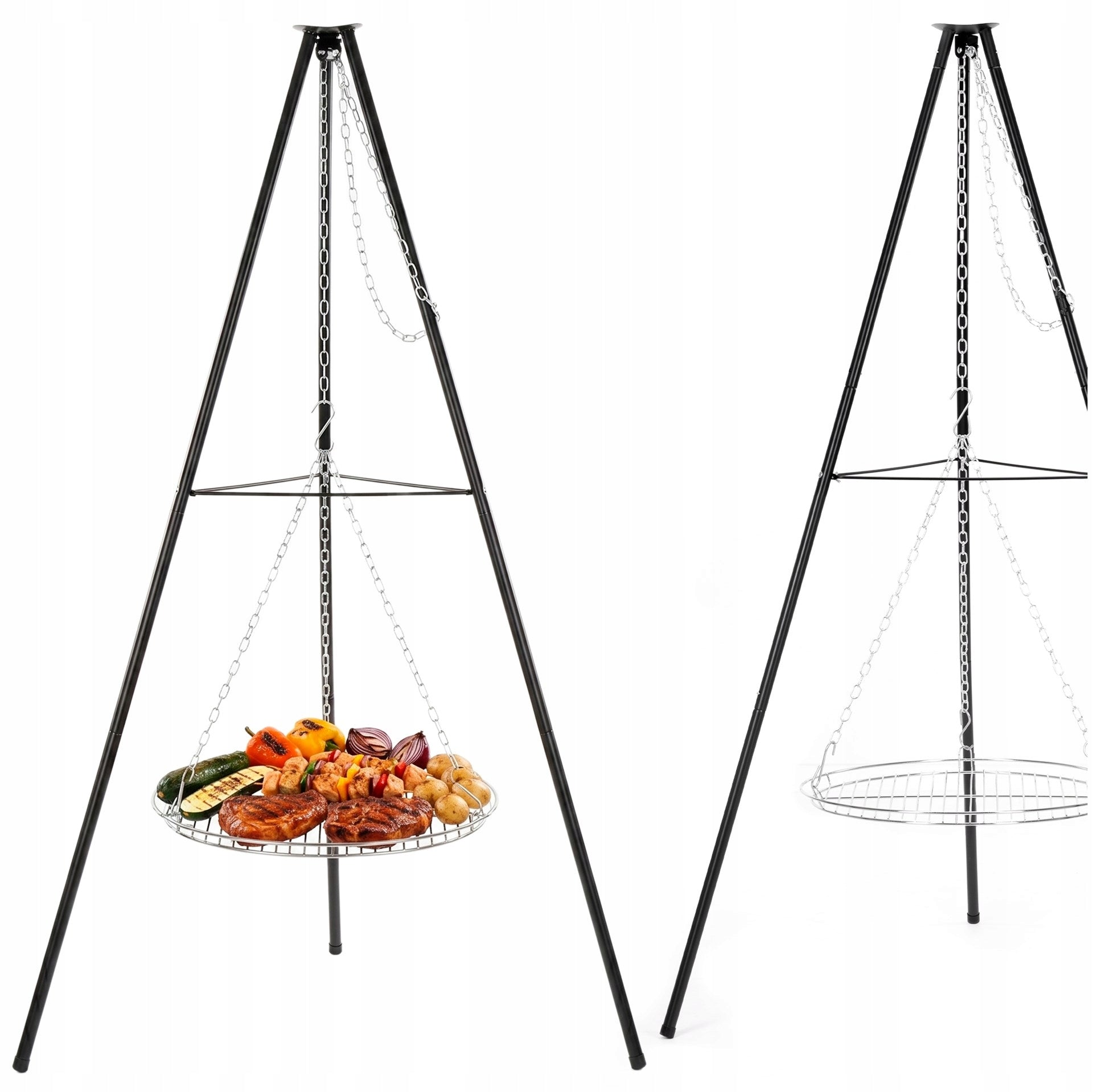 FOCAL GRILL HANGING GRATE 50cm LARGE TRIPOD STAND OVER FIREPLACE STEEL Additional features grate