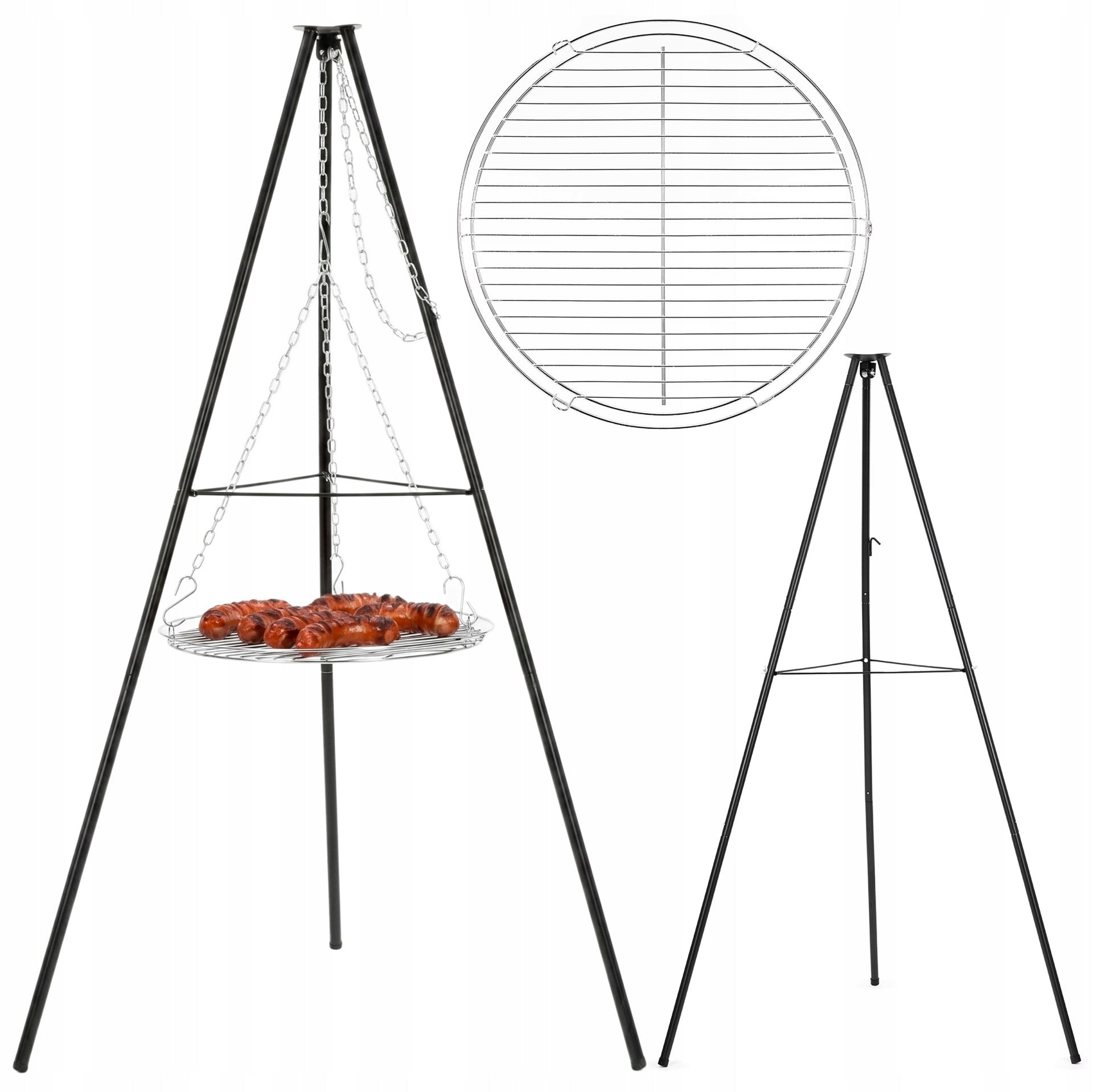 FOCAL GRILL HANGING GRATE 50cm LARGE TRIPOD STAND OVER FIREPLACE STEEL Material steel
