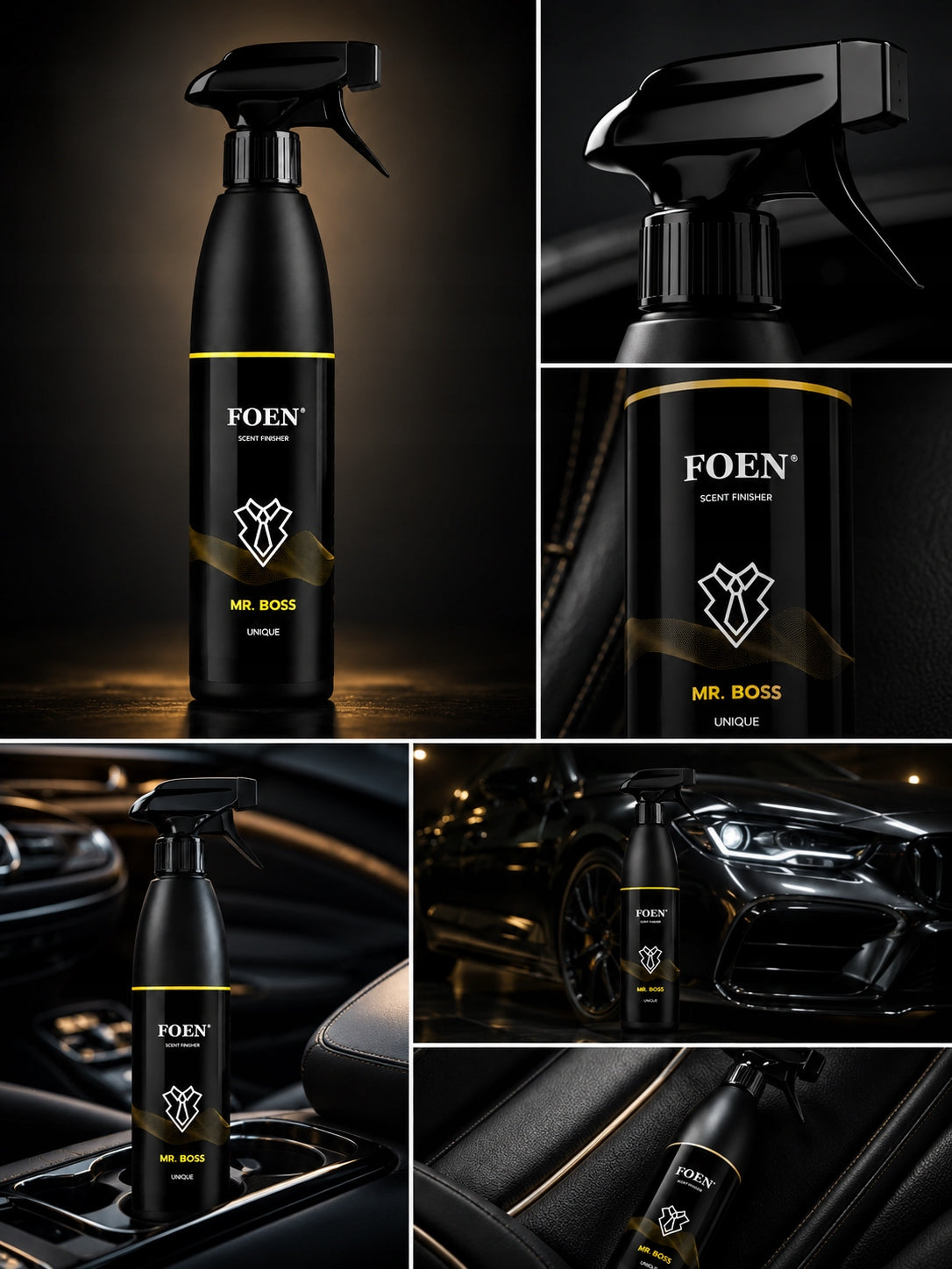 FOEN MR. BOSS UNIQUE FRAGRANCE FOR CAR and interior luxury 450ml Packaging status original