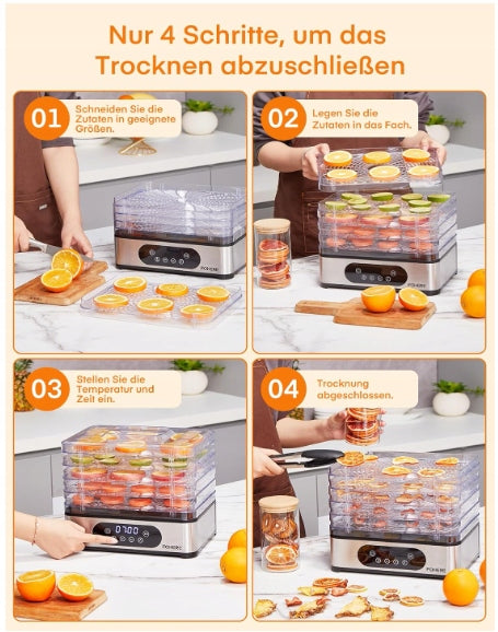 FOHERE Stainless Steel Mushroom Dryer, LED Display, 420 W Brand no brand