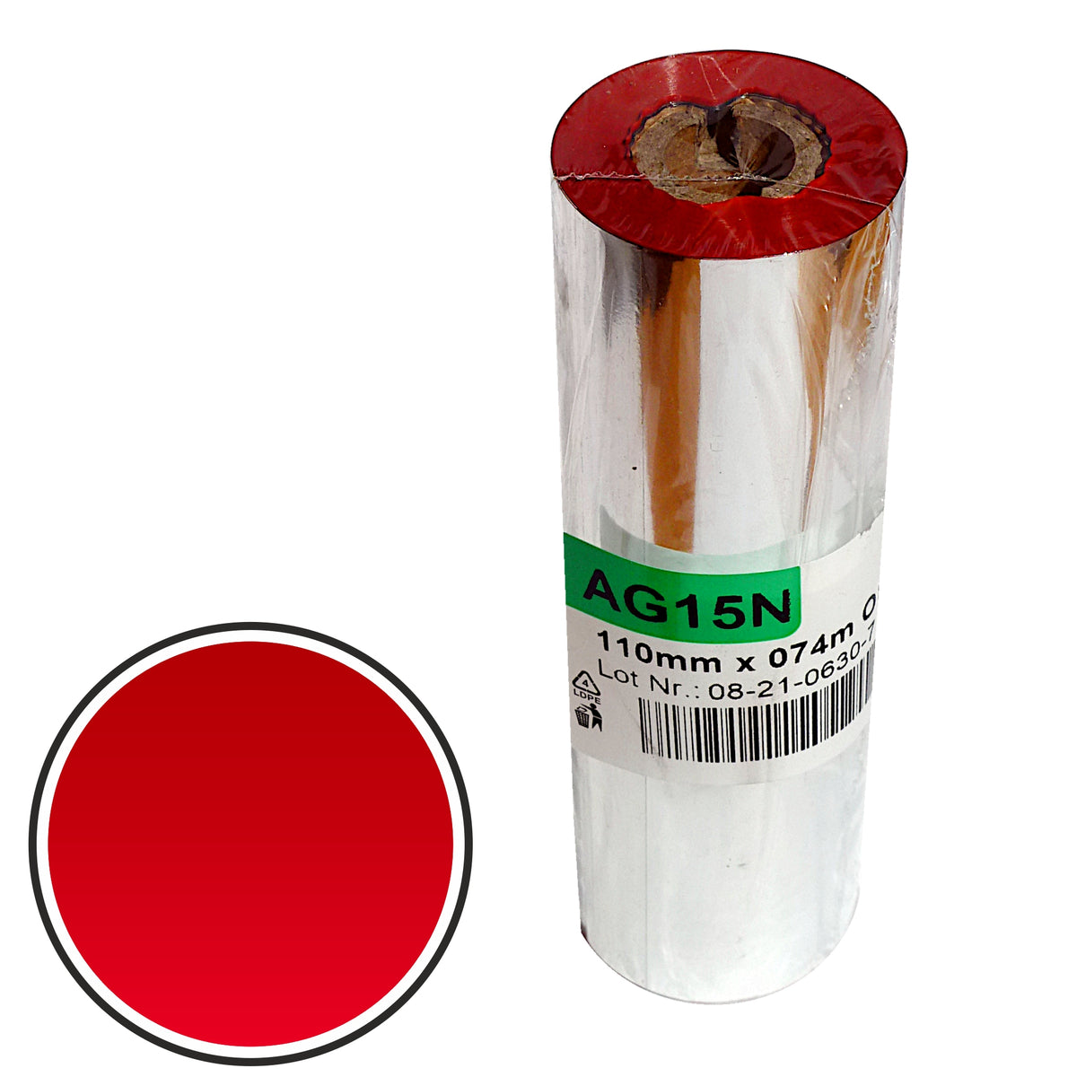 FOIL KALKA WAX Thermal Transfer RED 110/74m