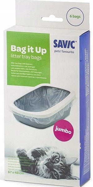 FOIL LITTER BAGS FOR LITTER BOX SAVIC FOR NESTOR JUMBO FOR CAT JUMBO x6