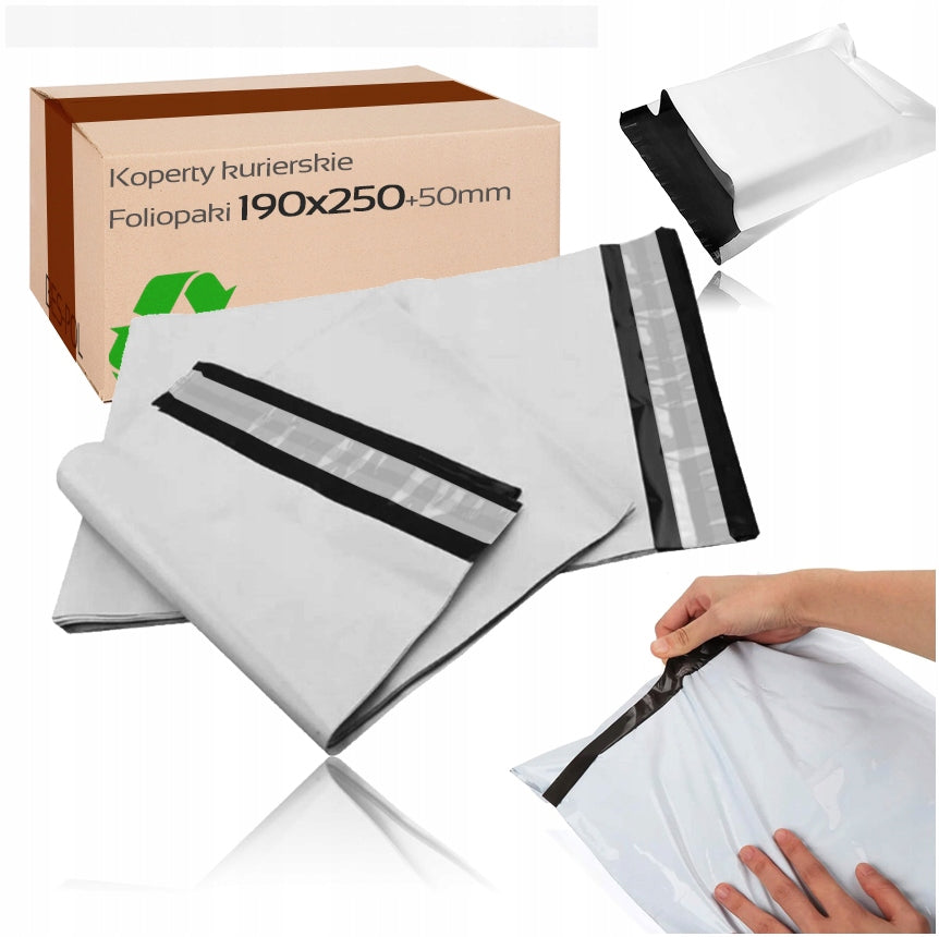 FOIL PACKS BAGS COURIER ENVELOPES FOLIOPAK B5 190x250mm 100pcs.
