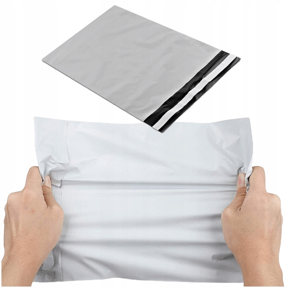 FOIL PACKS COURIER ENVELOPES 35x45+5 0,06 WHITE
