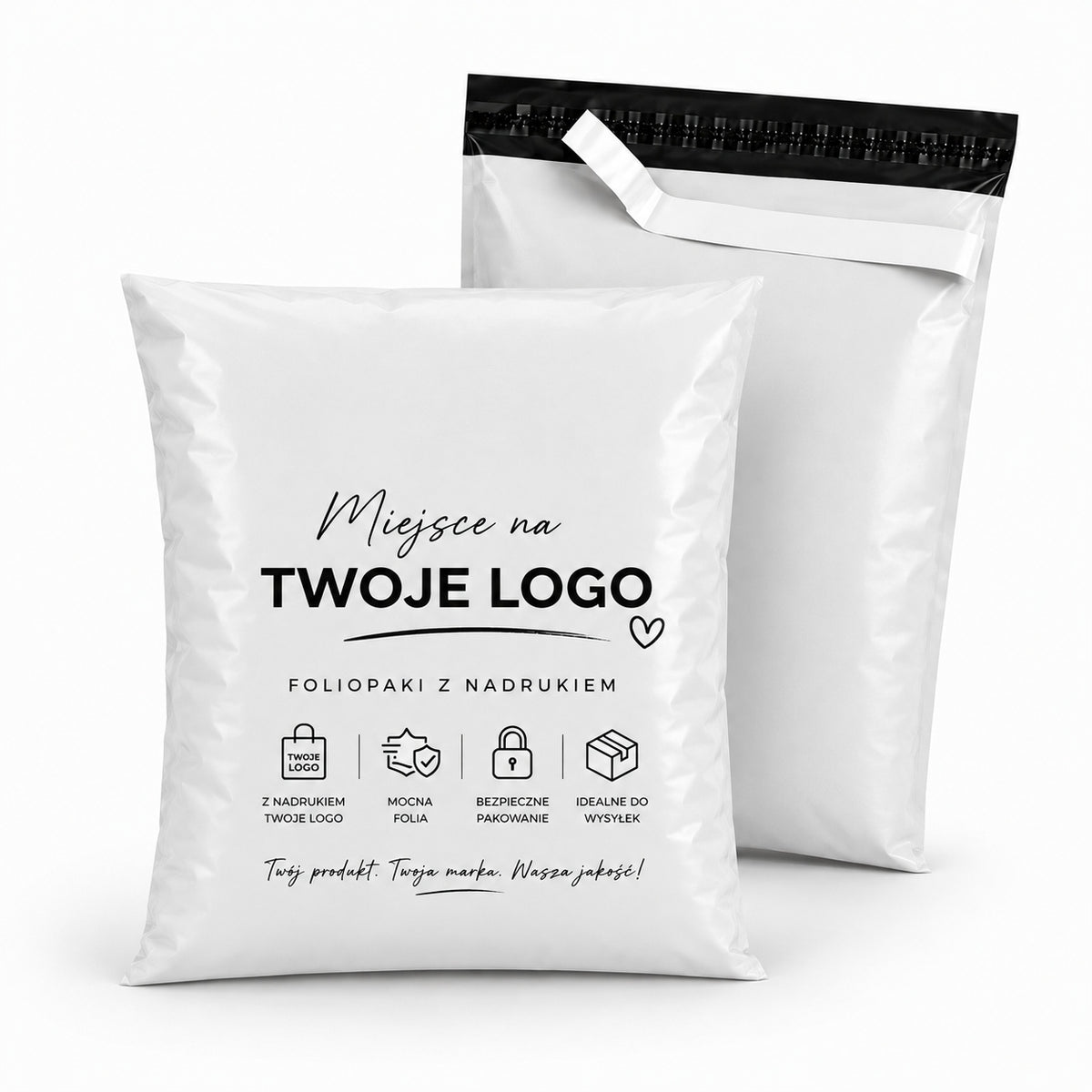 FOIL PACKS COURIER ENVELOPES WITH YOUR LOGO PRINT 30x40 1000 pcs Packaging status original