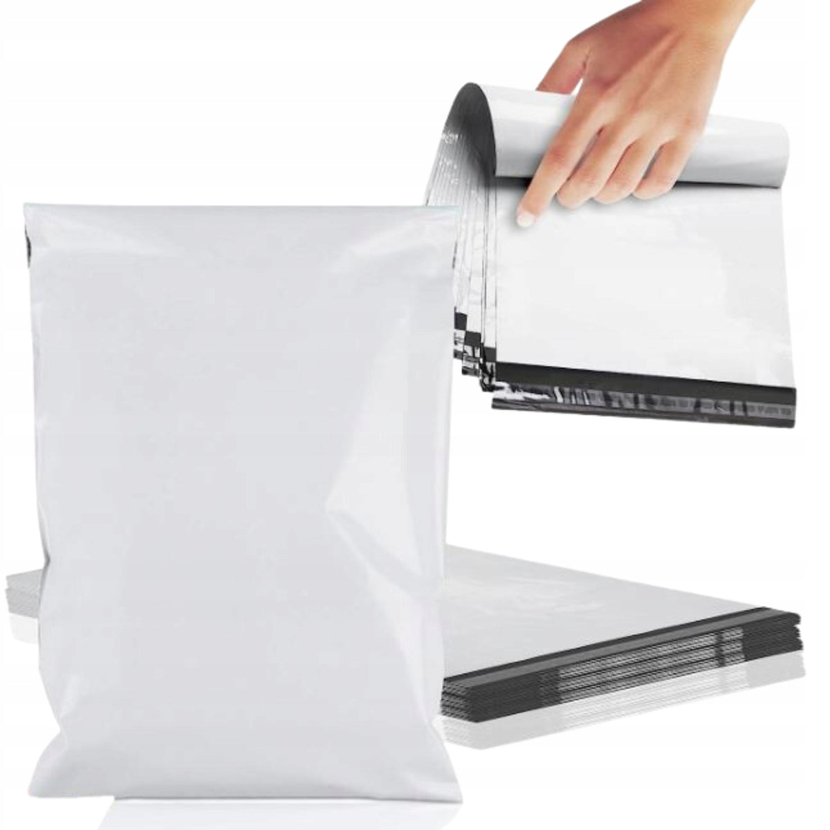 FOIL PACKS COURIER FOIL ENVELOPES 250x350mm 100pc STRONG WITH GLUE WHITE Packaging status original