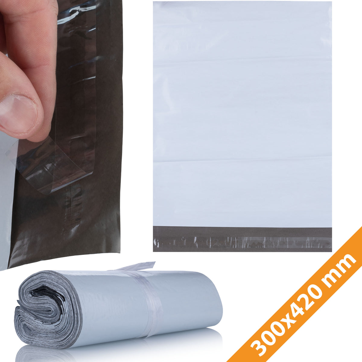 FOIL PACKS COURIER FOLIOPAK 300X420 100PCS BLACK