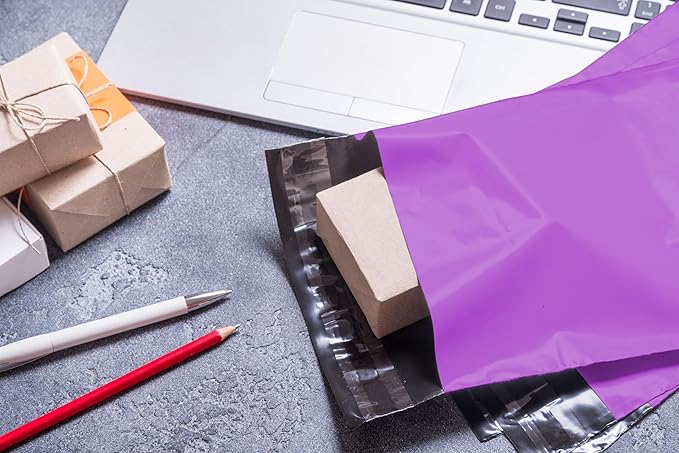 FOIL PACKS COURIER IN 5 SIZES FOR PACKAGES FOIL BAGS PURPLE x50 Packaging status original