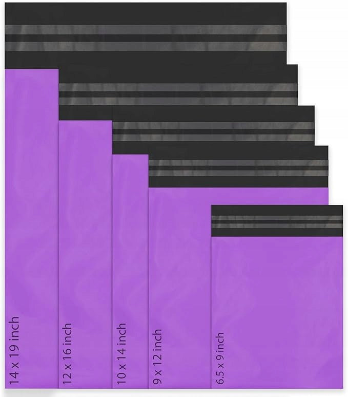 FOIL PACKS COURIER IN 5 SIZES FOR PACKAGES FOIL BAGS PURPLE x50