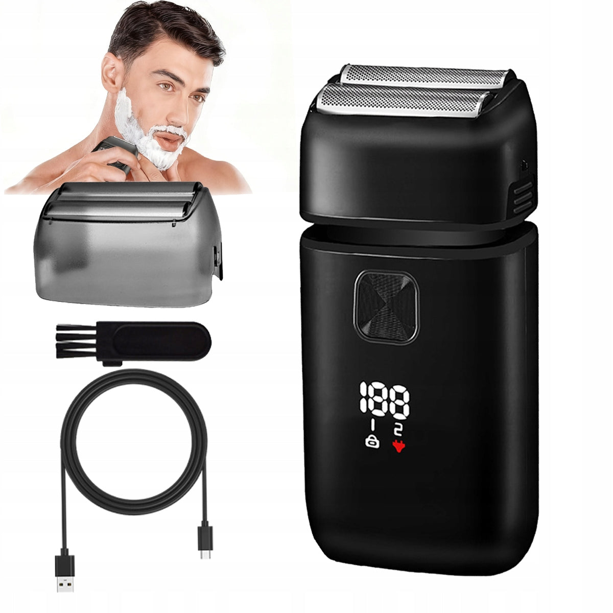 FOIL SHAVER MEN'S ELECTRIC TRAVEL RAZOR USB C