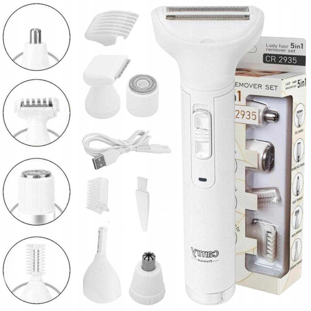 FOIL SHAVER WITH TRIMMER MULTIFUNCTIONAL 5in1 SET FOR FACE BODY EYEBROWS