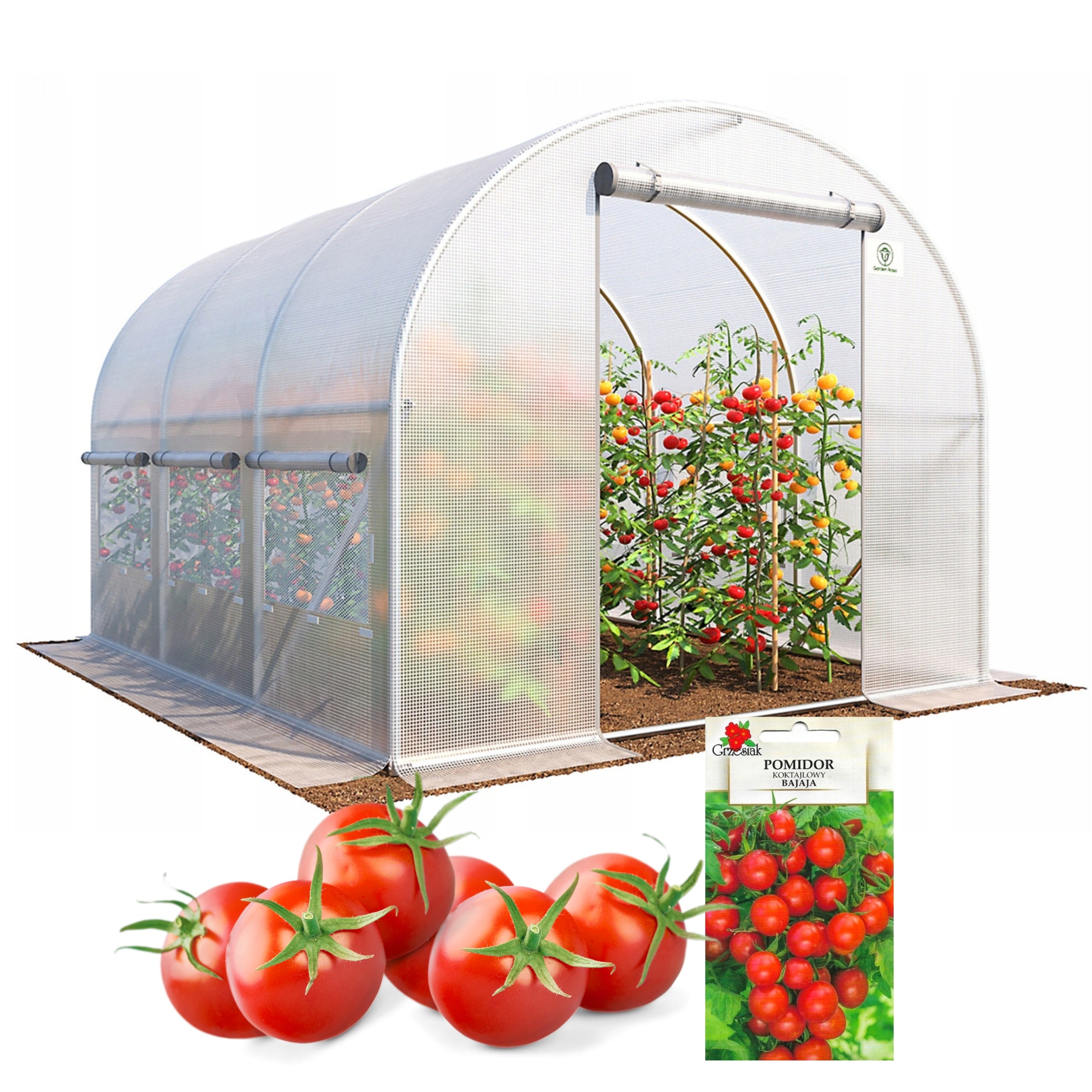 FOIL TUNNEL 3x2 GARDEN GREENHOUSE 2x3 6m WHITE FOIL FOR TOMATOES galvanized