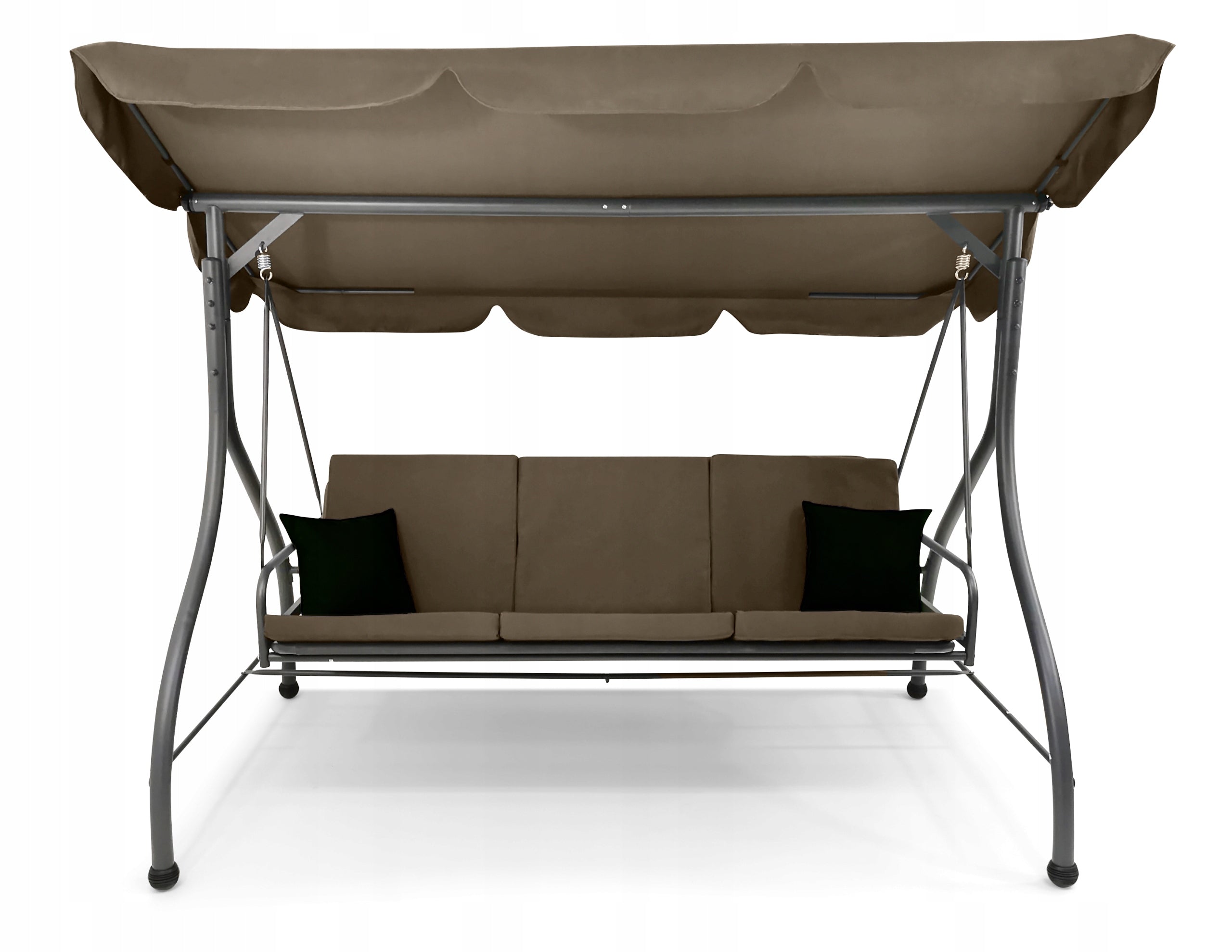FOLD-OUT SWING XXL GARDEN COUCH ROCKING CANOPY CASABLANCA BEIGE