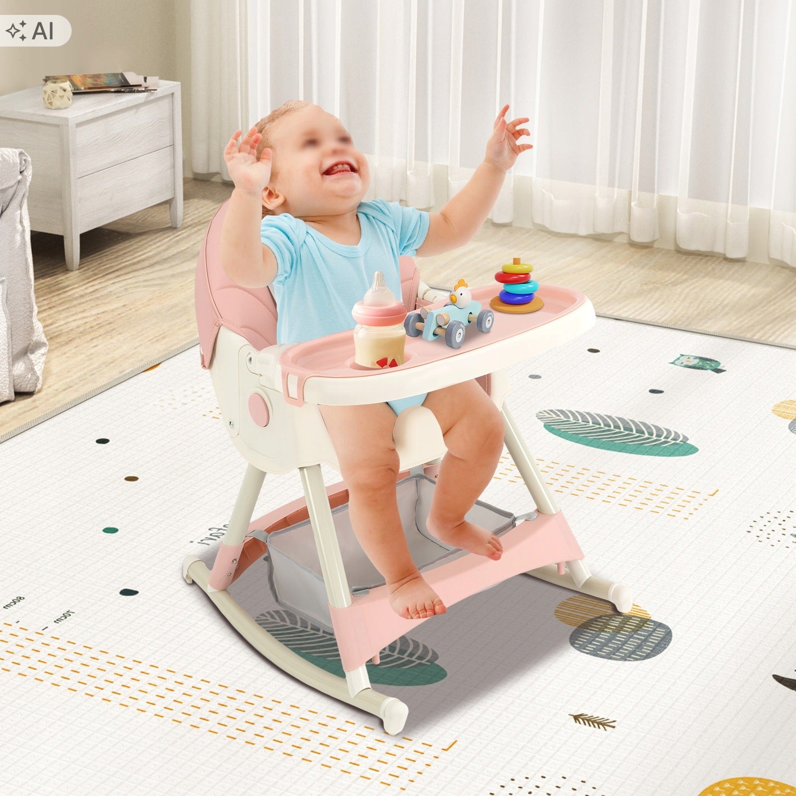 FOLDABLE BABY CHAIR FEEDING HIGH CHAIR FROM 6 MONTHS TO 3 YEARS OLD Brand no brand