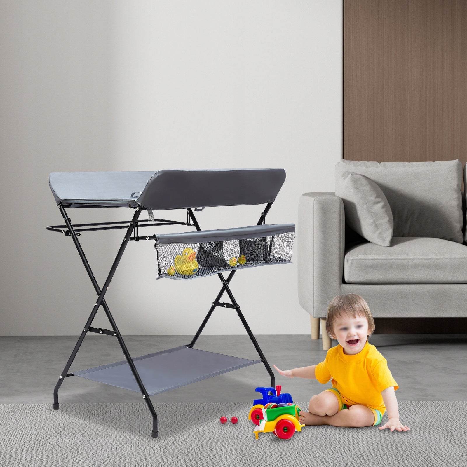 FOLDABLE BABY DIAPER CHANGING TABLE STRONG LOAD BEARING CAPACITY 57*80*96CM Packaging status original