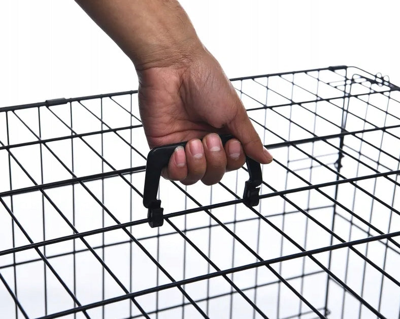 FOLDABLE DOG CAGE LARGE STRONG XL 42" PEN Material of manufacture metal