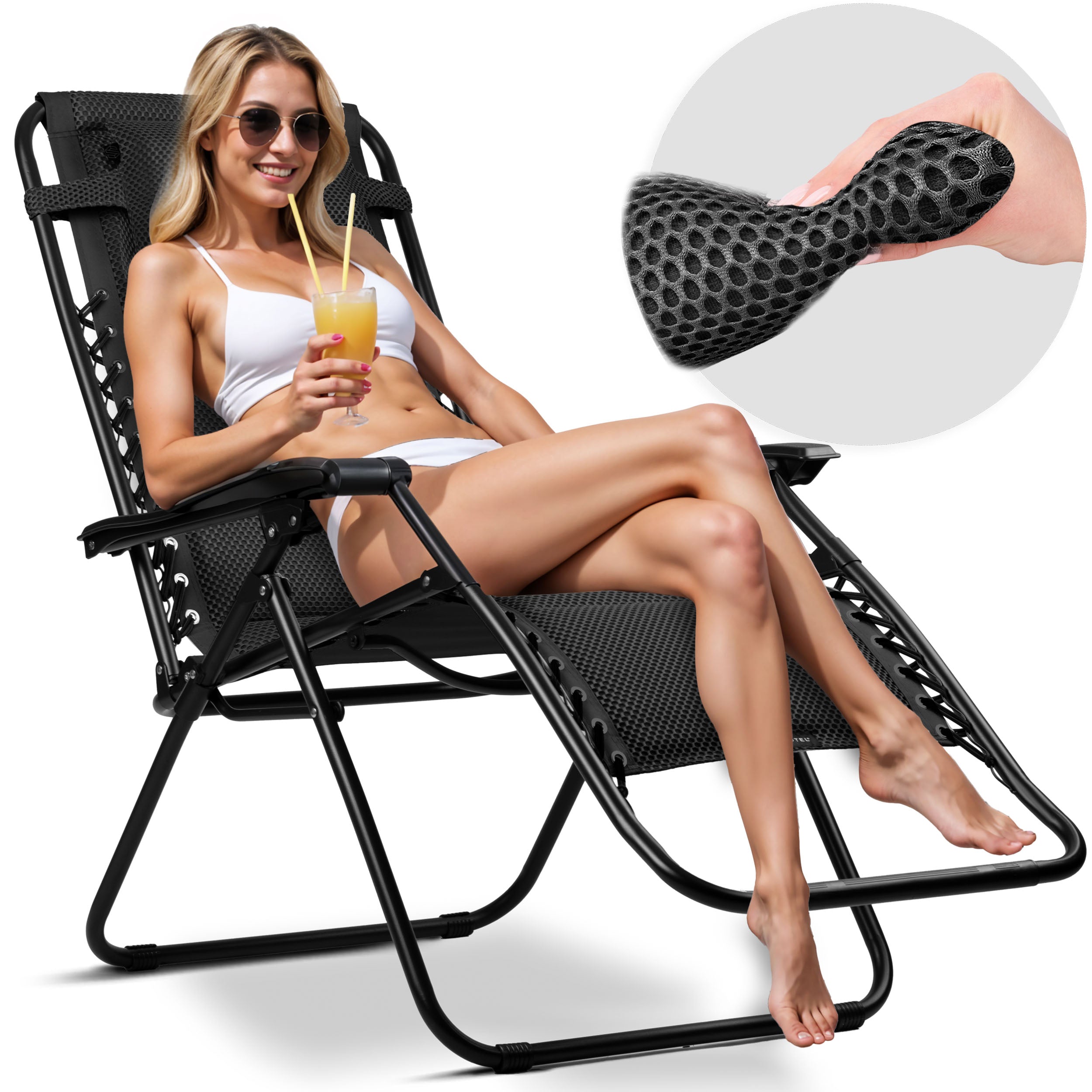 FOLDABLE GARDEN CHAIR BEACH GRAVITY CHAIR FOR TERRACE FOR GARDEN