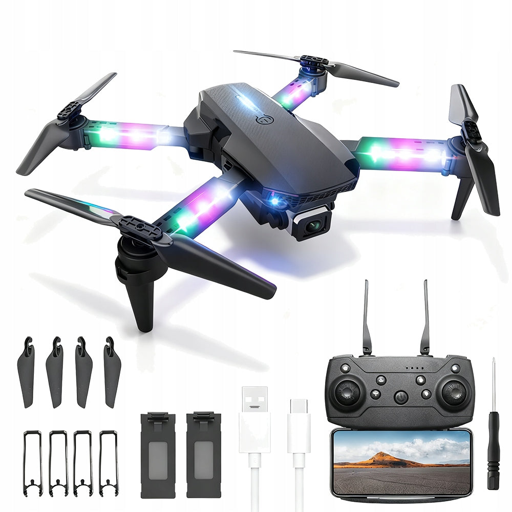 FOLDABLE HD DRONE LED FOUR-AXIS WIFI TRANSMISSION LED LAMP ARM IN COLOR