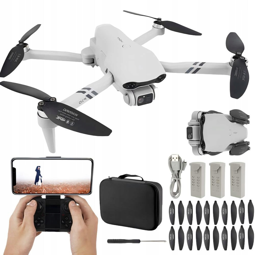 FOLDABLE SMART DRONE WITH HD WIFI CAMERA LONG BATTERY LIFE WITH 3 AKU
