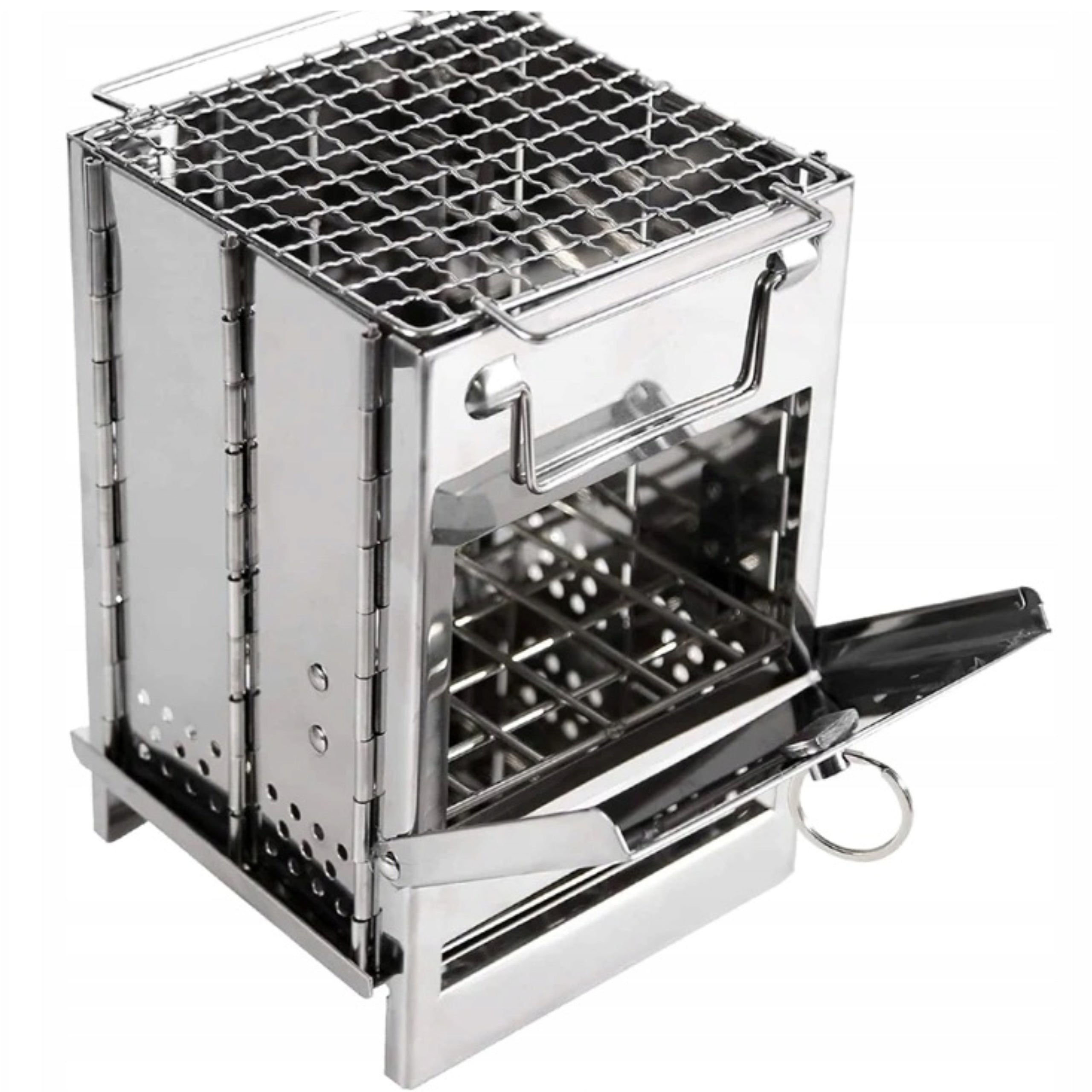 FOLDABLE STOVE TOURIST STOVE CAMPING GRILL + COVER PS-02
