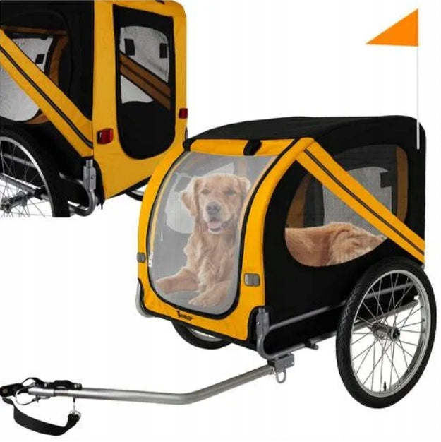 FOLDING AMORIZED BICYCLE TRAILER