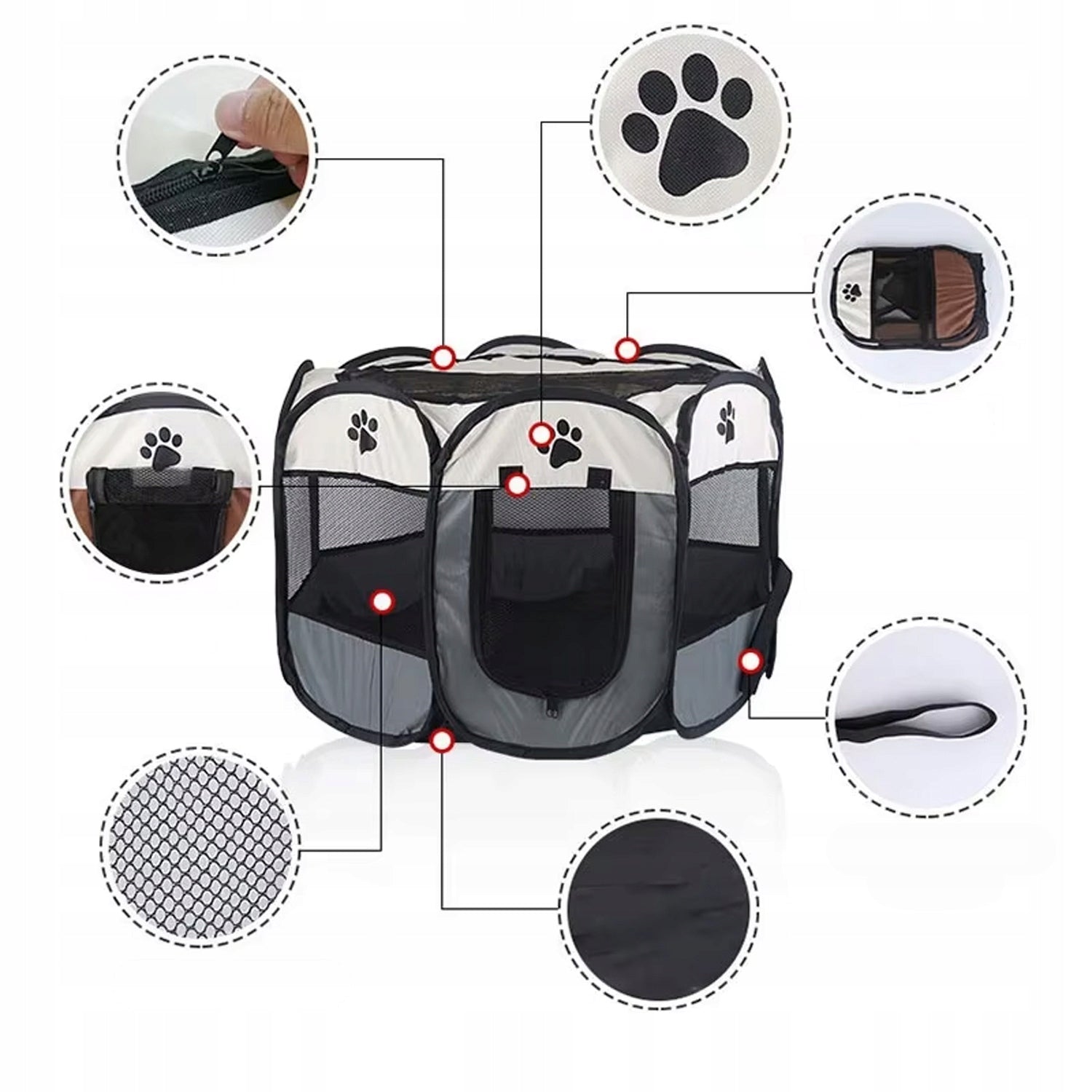FOLDING Animal Playpen Cat Rabbit Bed Cage Catwalk Fence Packaging status original