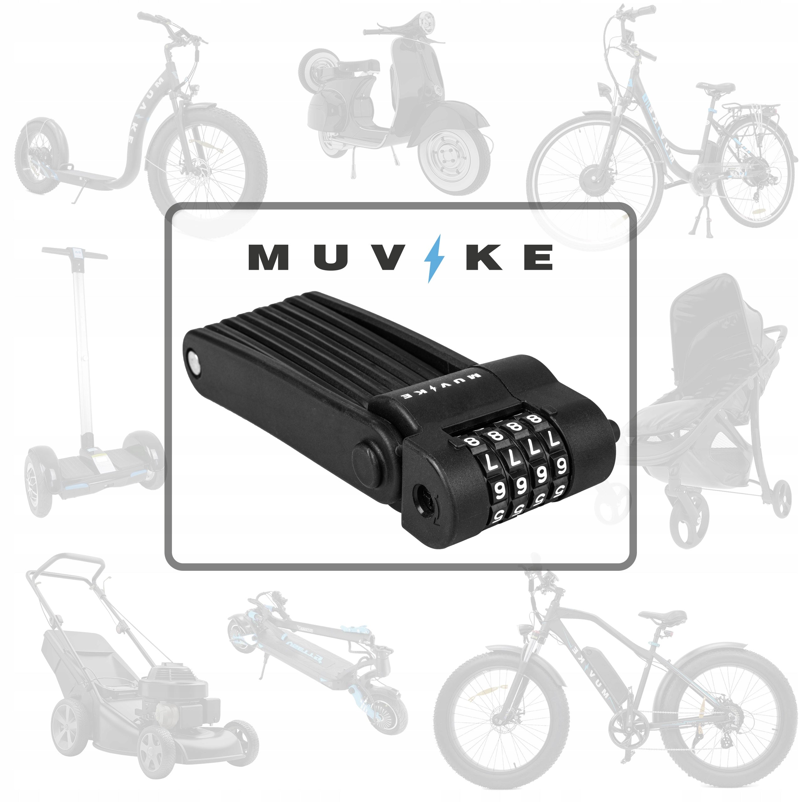 FOLDING BICYCLE CLASP 85cm 7mm PER CODE WITH HANDLE MUVIKE FOLD 850/7C Model FOLD 850/7C