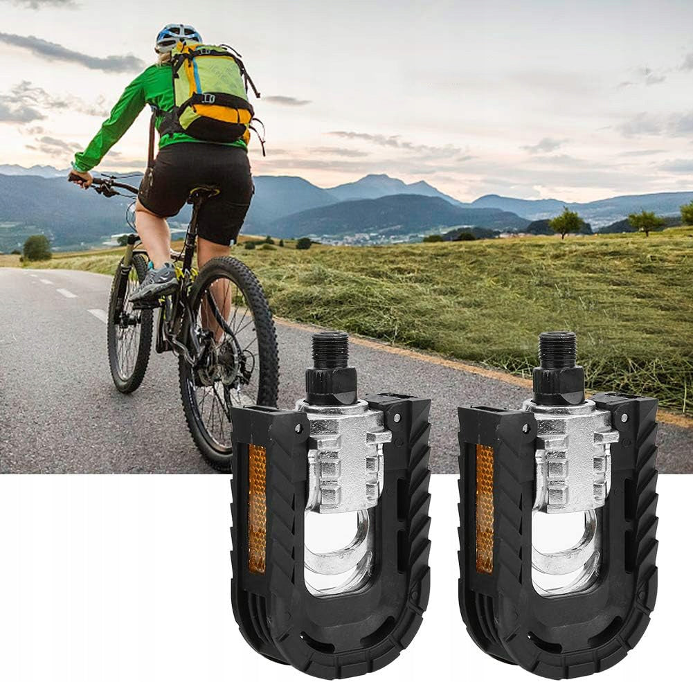 FOLDING BICYCLE PEDALS 2 PIECES, FOR MOUNTAIN BIKES, RACING, BLACK Dedicated for MTB (mountain bikes) cyclocross bikes track bikes