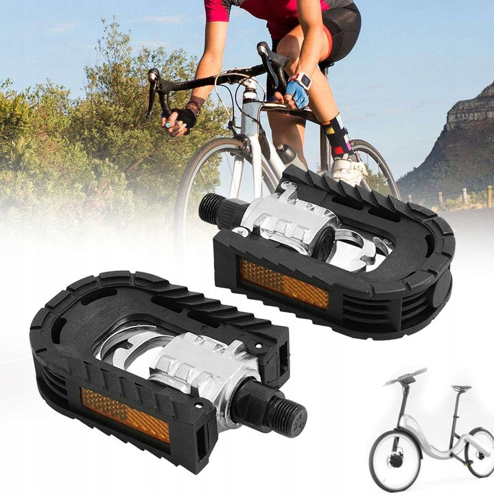 FOLDING BICYCLE PEDALS 2 PIECES, FOR MOUNTAIN BIKES, RACING, BLACK