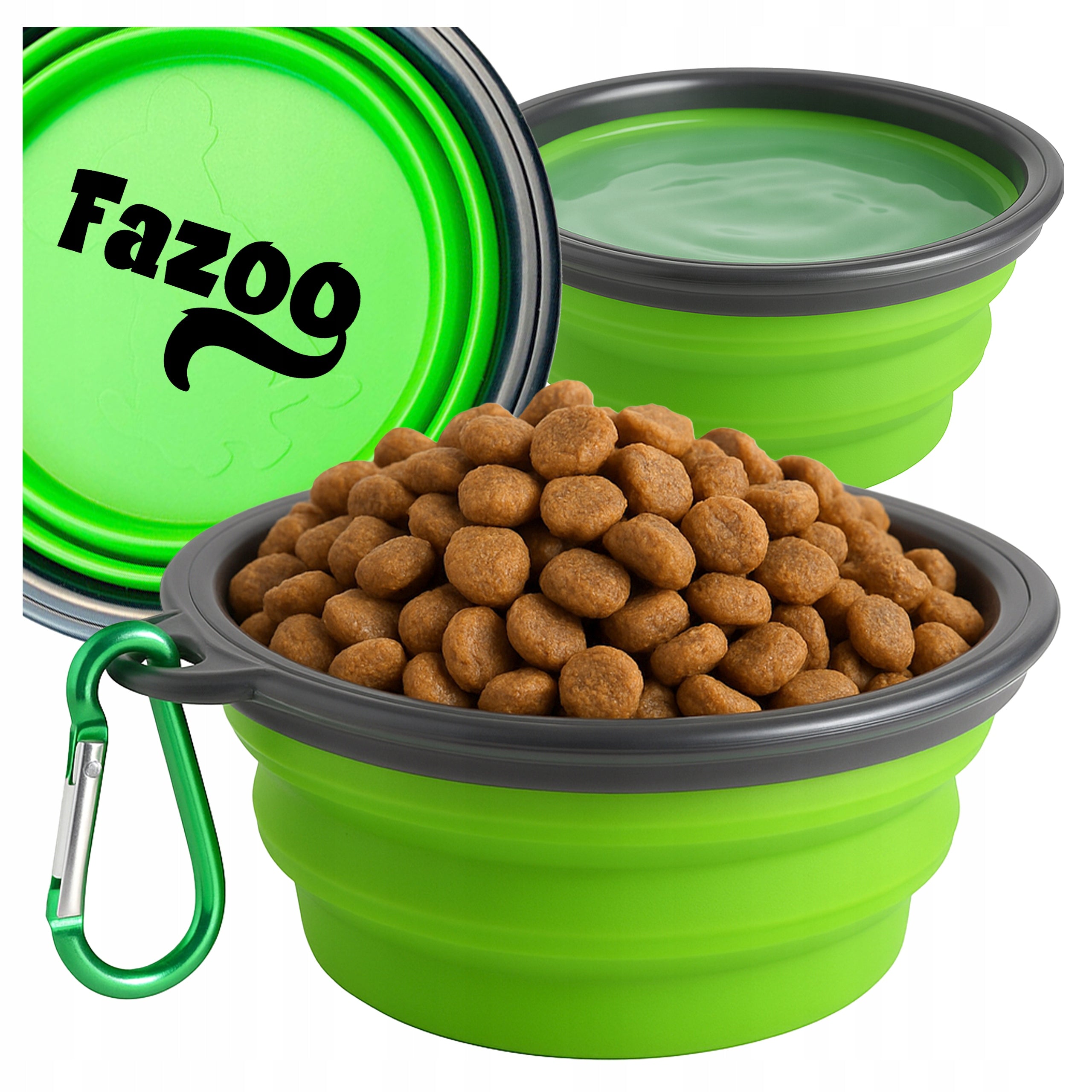 FOLDING BOWL FOR DOG CAT Travel for Water Food Fazoo 350ml