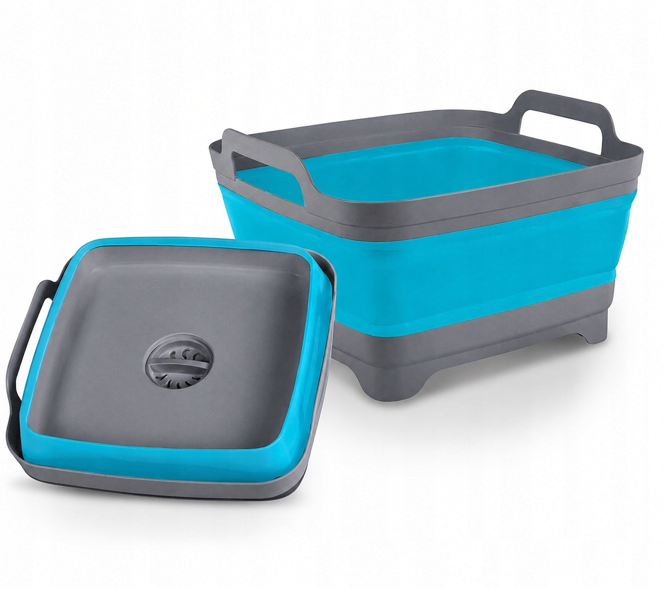 FOLDING BOWL WITH DRAIN PLUG SILICONE TOURIST MOTORHOME