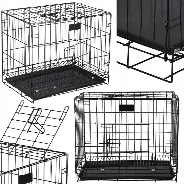 FOLDING CAGE LARGE FOR DOG CAT RABBIT PLAYPEN CATWALK FOR DOGS 70x50x60 Manufacturer code KLATKA SKŁADANA METALOWA L