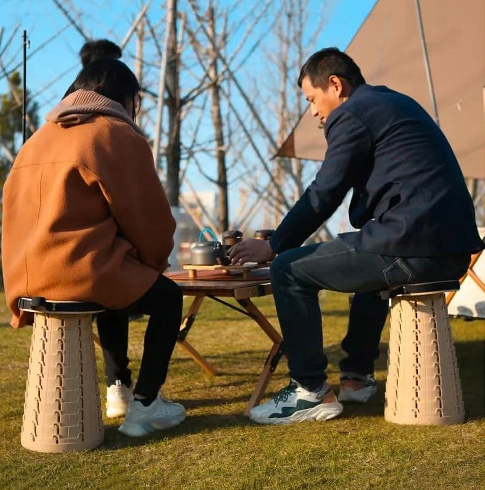 FOLDING CAMPING STOOL, LOAD CAPACITY 300 KG, HEIGHT ADJUSTMENT, PORTABLE EAN (GTIN) 6214174240535
