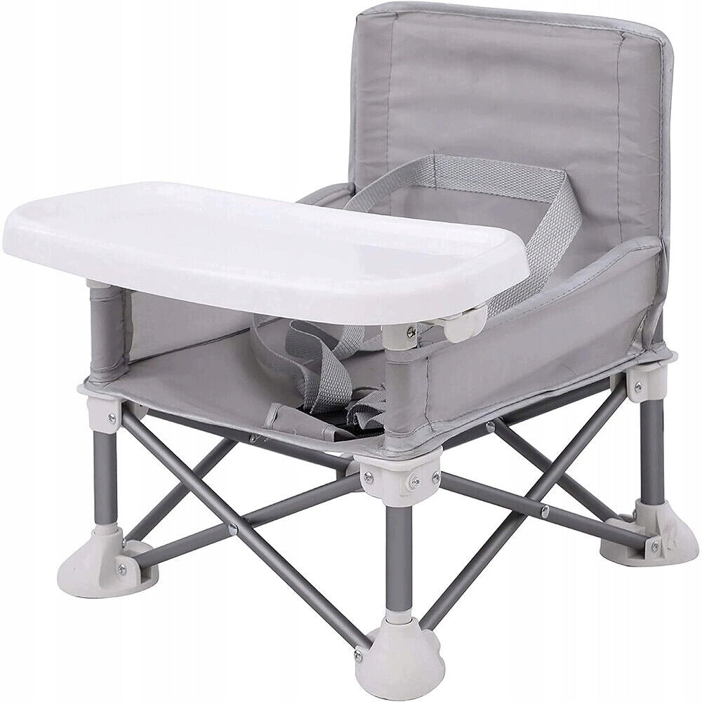 FOLDING CHAIR PORTABLE CHILDREN'S DINING ROOM GRAY MULTIFUNCTIONAL DURABLE