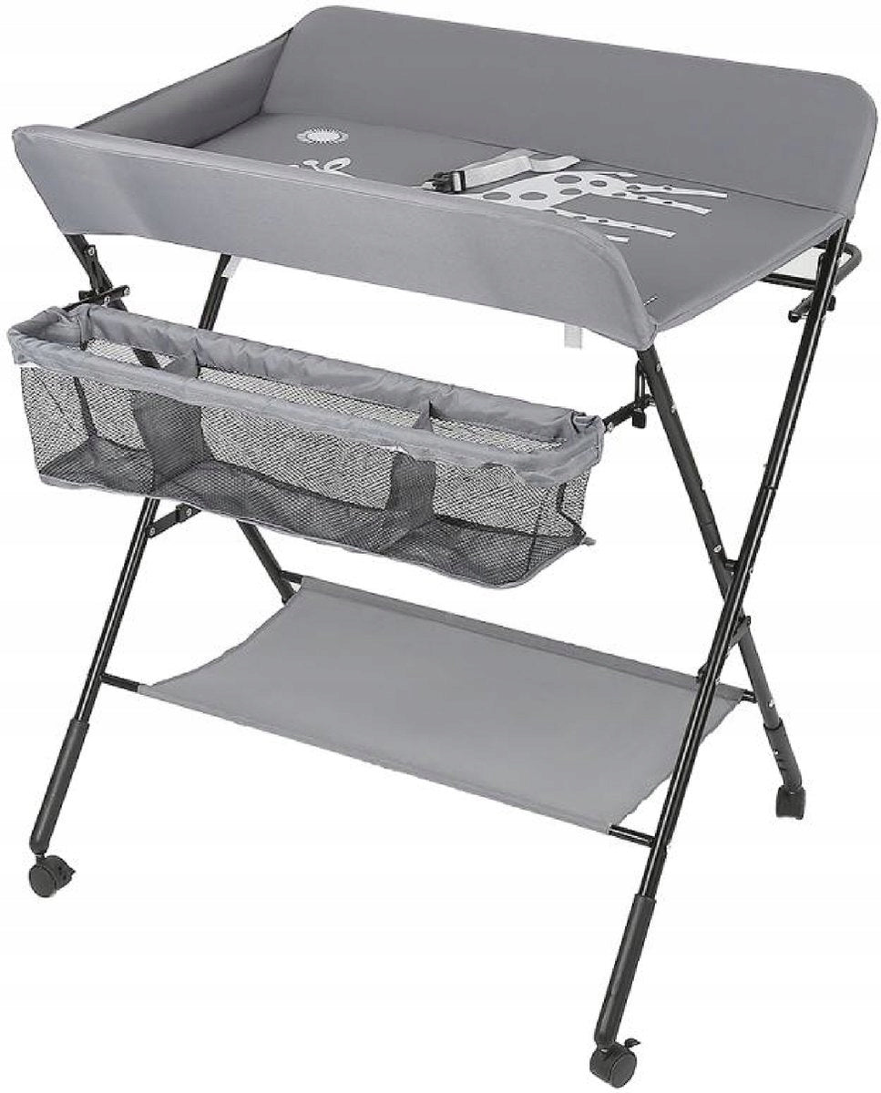 FOLDING CHANGING TABLE FOR CHILDREN MOBILE CHANGING TABLE GREY 15KG