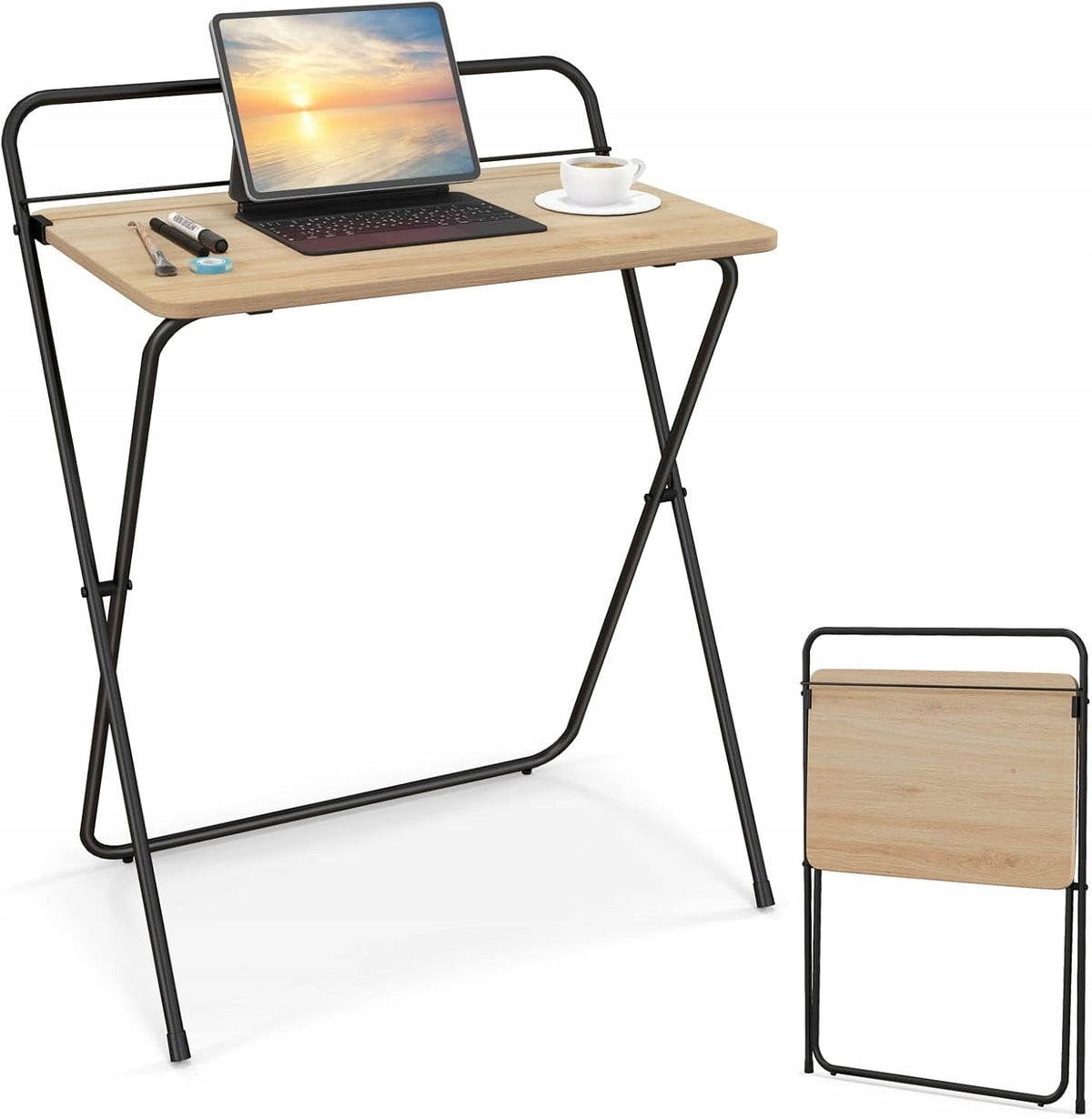 FOLDING DESK LAPTOP TABLE SMALL FOR WORK LIVING ROOM COMPUTER OFFICES