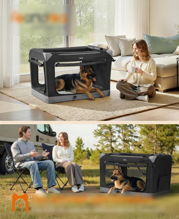FOLDING DOG CAGE TRANSPORT LARGE KENEL 4 DOORS MESH Manufacturer code PDC031BH01