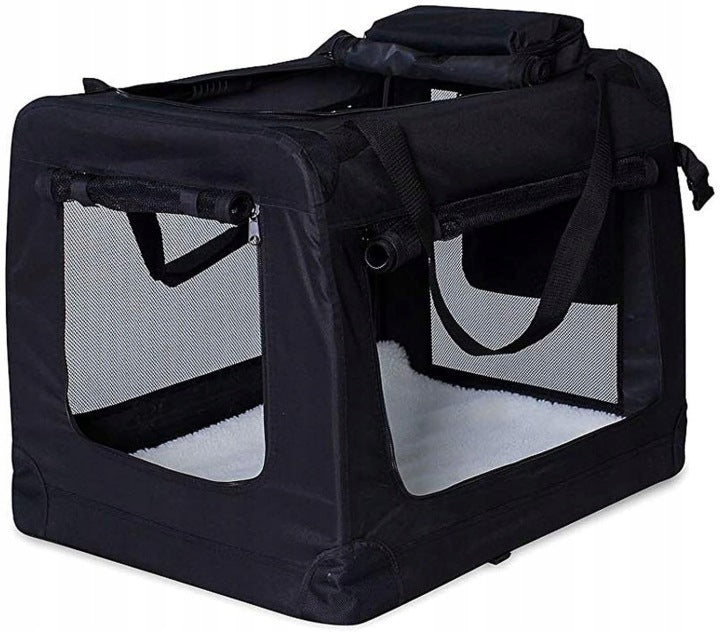 FOLDING DOG TRANSPORTER LIONTO CARRY BAG BLACK M 42x44x60 CM